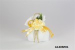 A1406P01 - Sacchetto Piccolo Juta Bianco A1406P01 Sacchetto piccolo in juta bianca naturale per bomboniere matrimonio battesimo comunione confetti